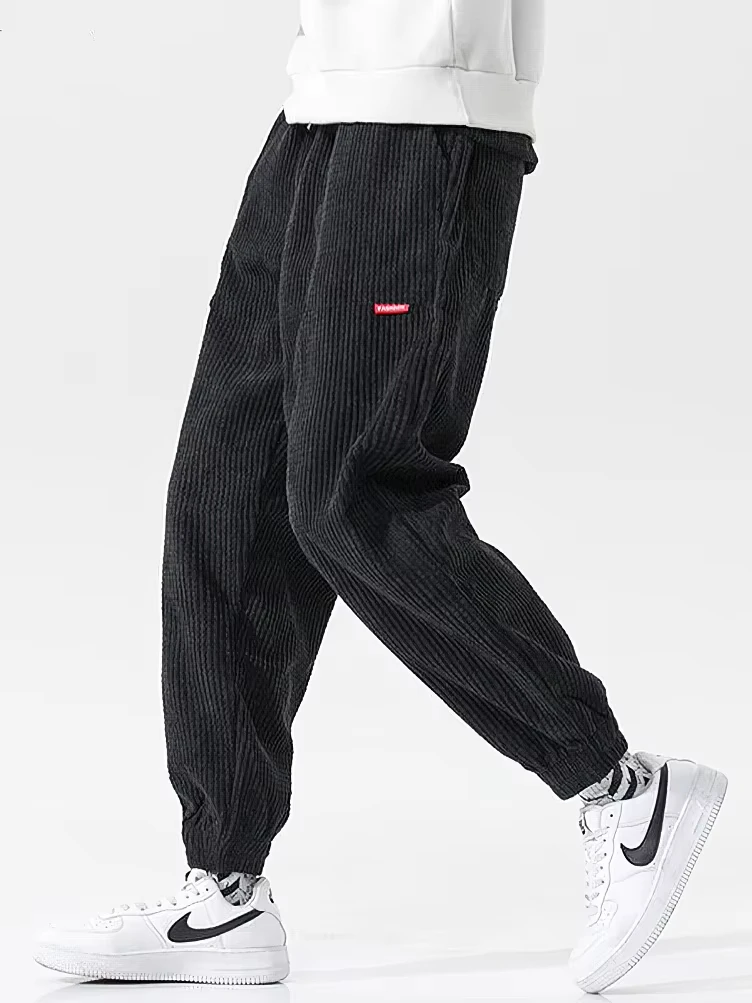 Buggyos Kordbársony sweatpants férfiak tömör színben Alkalmi Ősz téli Technikum polár Élegáns játékos Ingó- joggers Hárem nadrágot Apaállat stv Nadrág