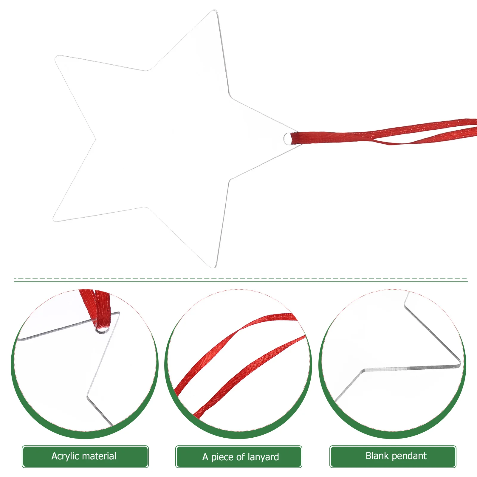 

10 Pcs Christmas Tree Pendant Decor Blank Decoration Labels Ornaments for Crafting Crafts