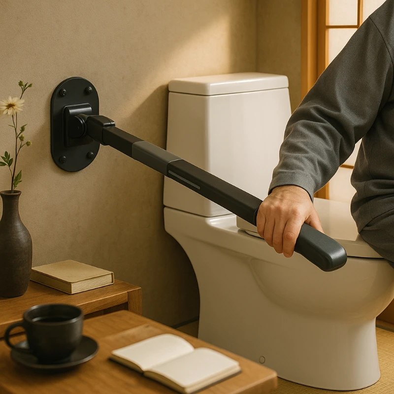 

Silent Folding Armrest with Anti-Slip Anti-Fall Luminous Handle Reinforced Frame for Enhanced Support