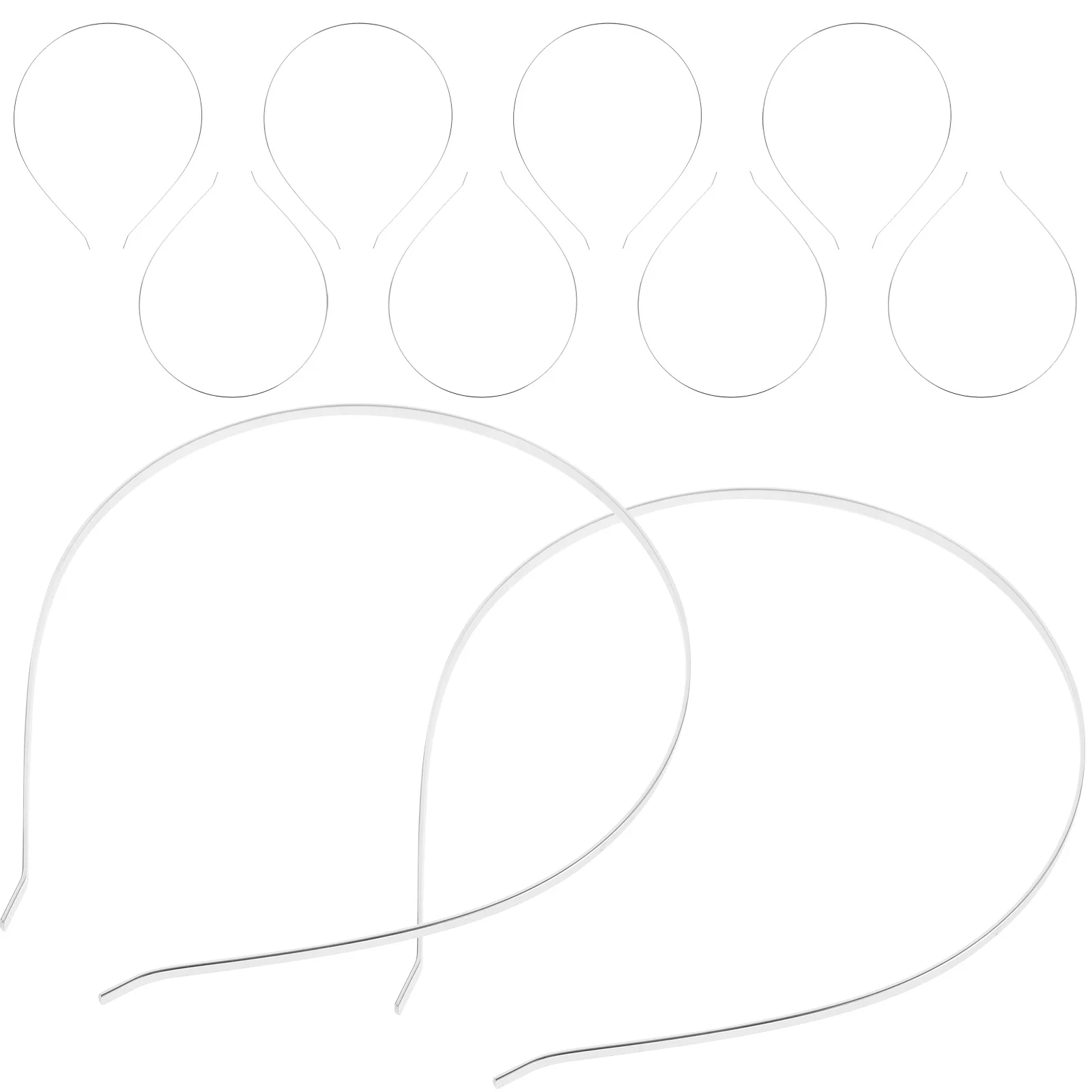 

10pcs 3Mm Stainless Steel Women'S Girls Hair Clasp Headband Silver Wedding Party Prom Decorative Hair Accessory For Female