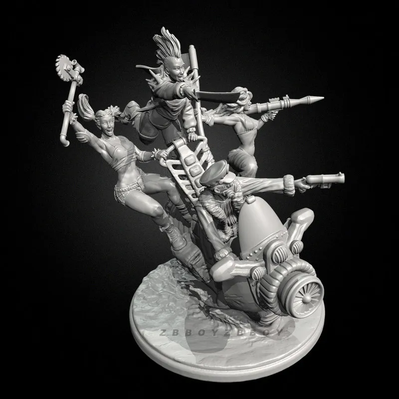 

38 мм 50 мм 75 мм Модель из смолы Фигурка Панк Мотоцикл Экипаж Gk Микро Миниатюрная 3d Печатная Белая Модель Игрушки Несобранный Неокрашенный Комплект