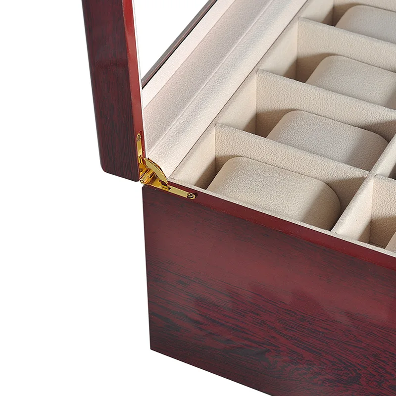 Luxury Double-Layer Watch Box Piano Lacquer Watch Organizer 20-Bit Solid Wood Men\'s and Women\'s Jewelry Storage Display Box