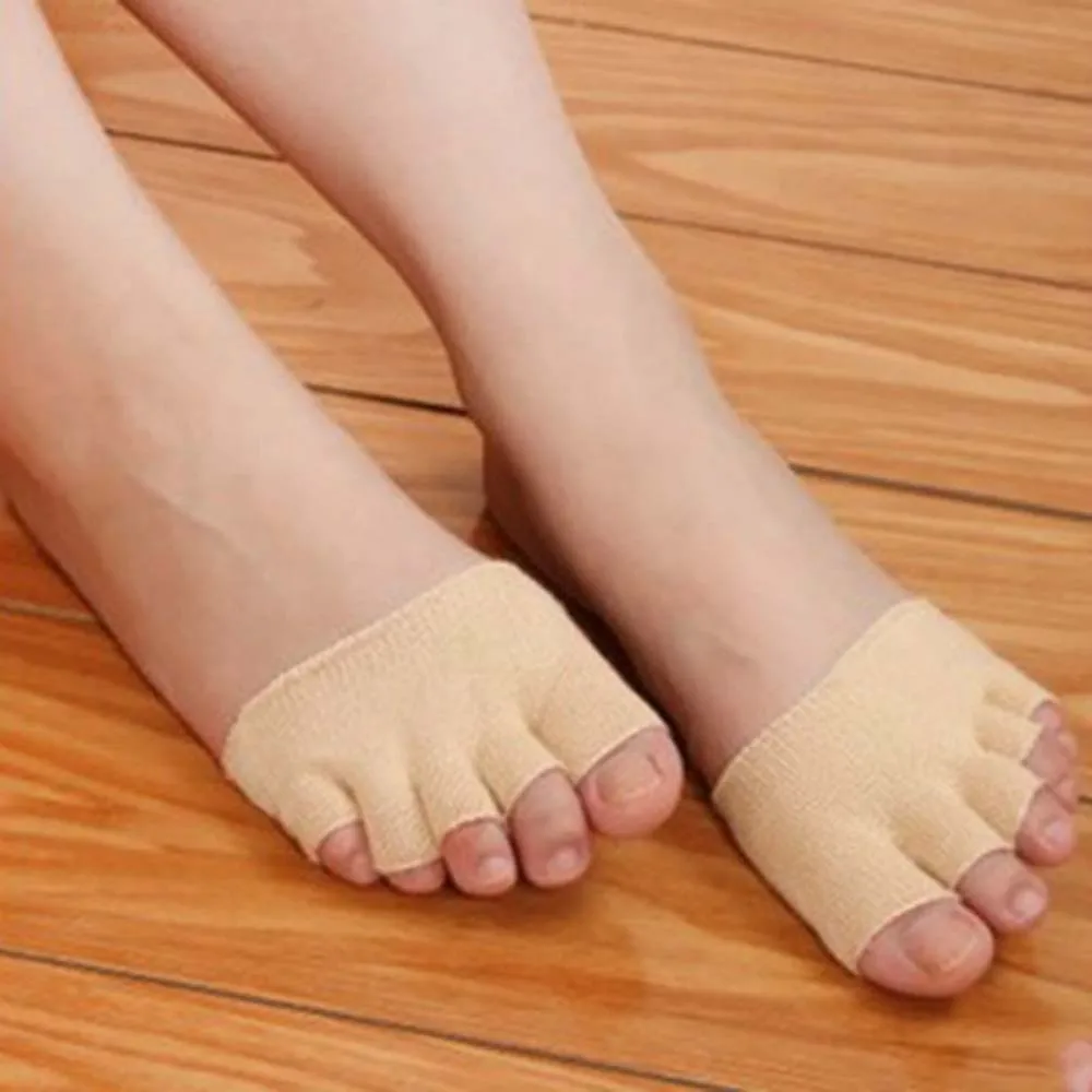 1 Pair Breathable Cotton Five Finger Toe Socks Elastic Bunion Sleeve Protector  Foot Toe Corrector Foot Care Tools