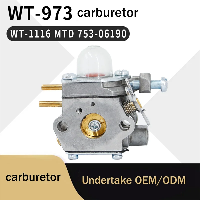 AB45 For Walbro WT-973 Carburetor WT-1116 MTD 753-06190 Remington RM2510 Mechanical Carburetor