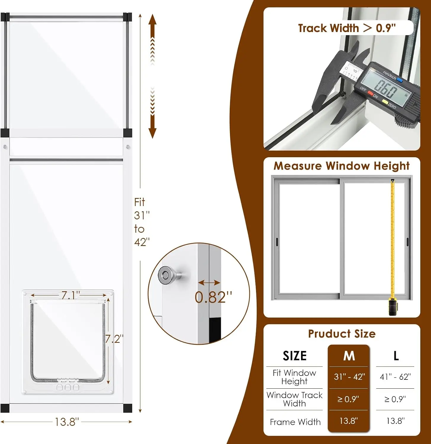 Vertical Cat Door for Window,31
