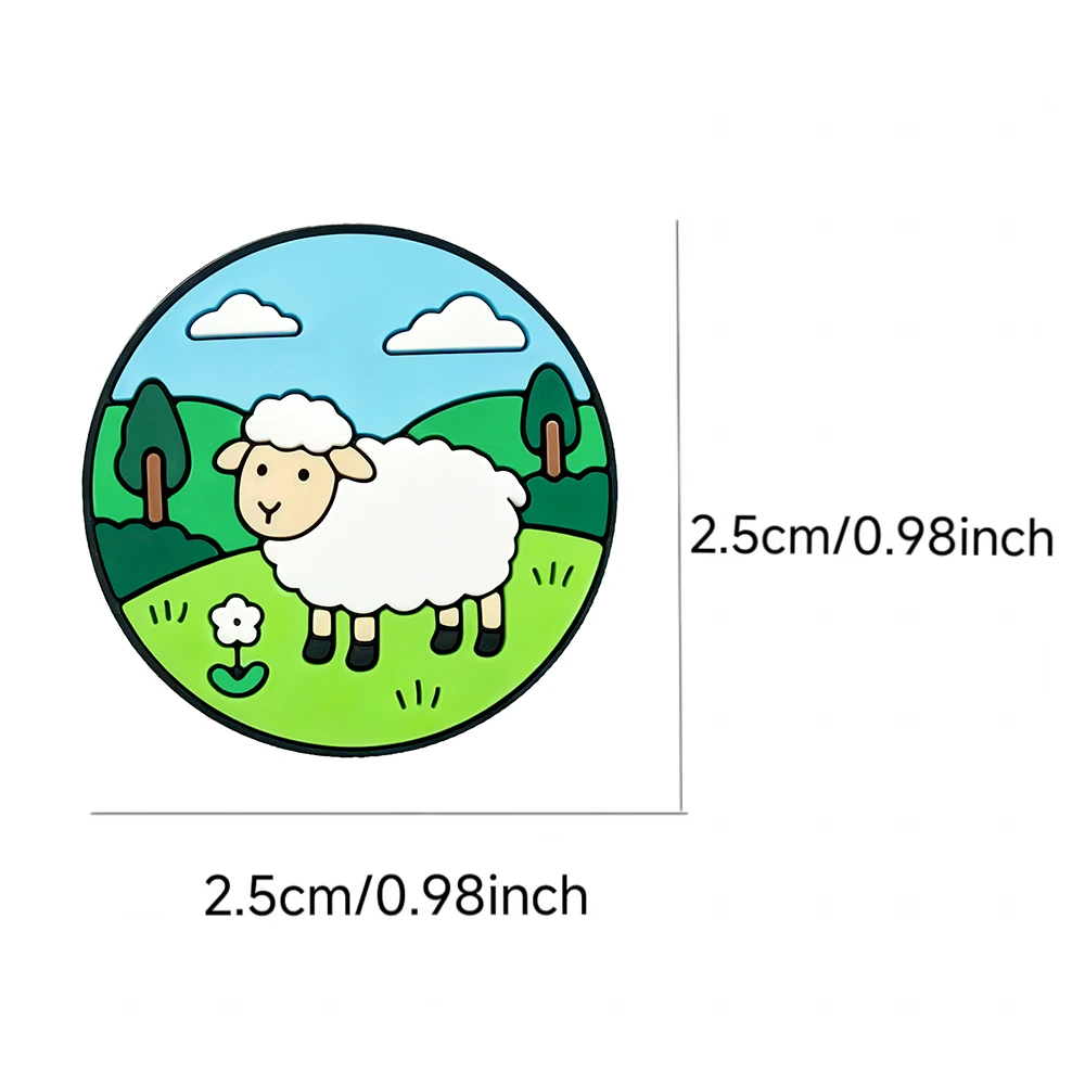 New 1-100pcs Cartoon Cute Little Lamb Series PVC Shoe Charms Accessories DIY Creativity Sandal Wristbands Decorations Gifts