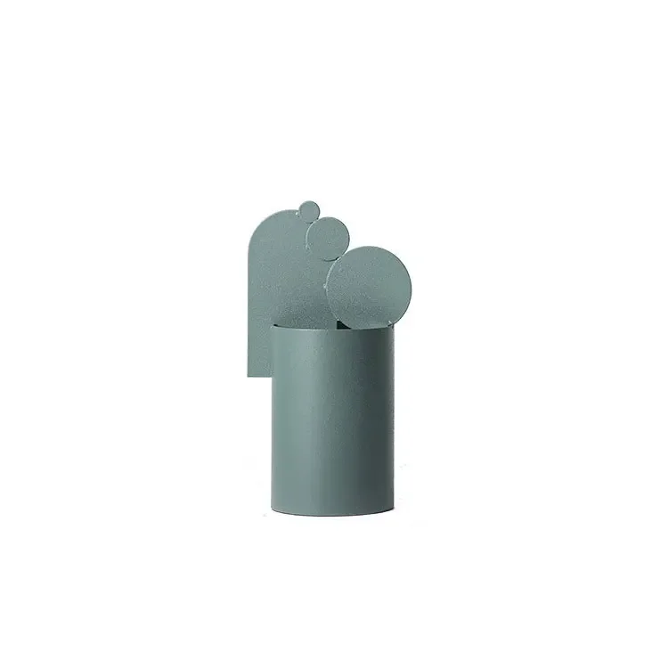 

Nordic light luxury white green metal flower ware model room sales office hotel homestay with decorations