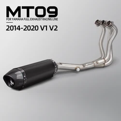 MT09 Exhaust System For Yamaha FZ09 XSR900 Tracer900/GT 2014-2020 Motorcycle Exhausts Kit Super Street Bike Manifold R77 Muffler