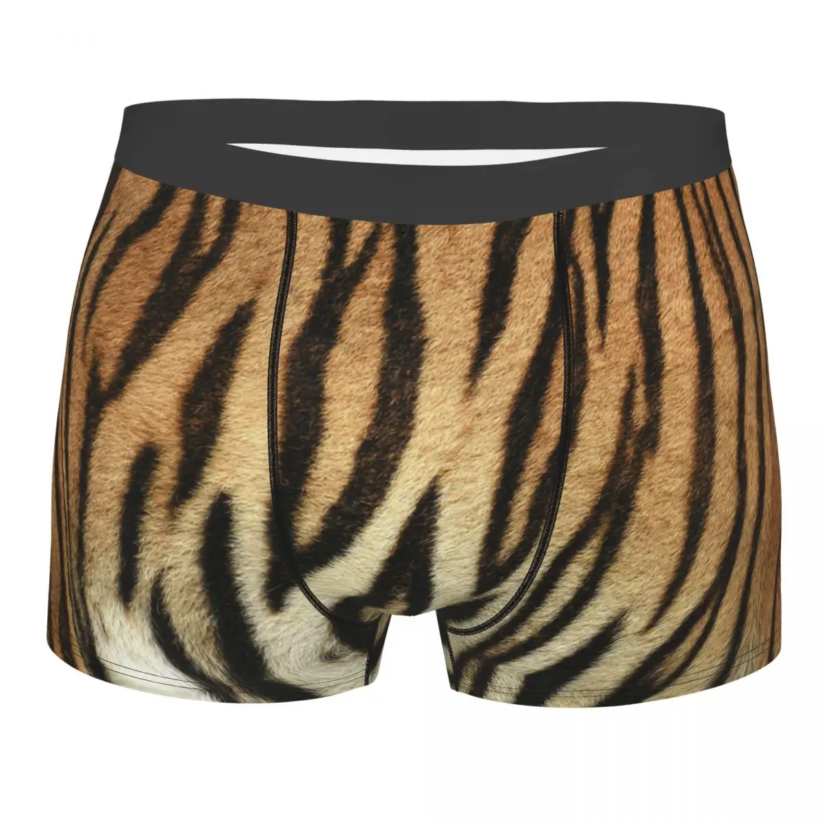 Custom Tiger Skin Pattern Boxer Shorts For Homme 3D Printed Animal Texture Underwear Panties Briefs Soft Underpants