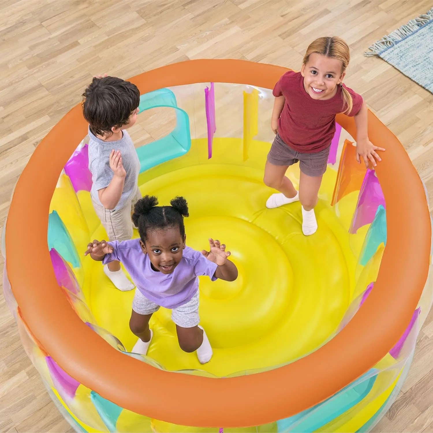 Inflatable trampoline toy castle playground children's jumping bed, household infant indoor small naughty castle
