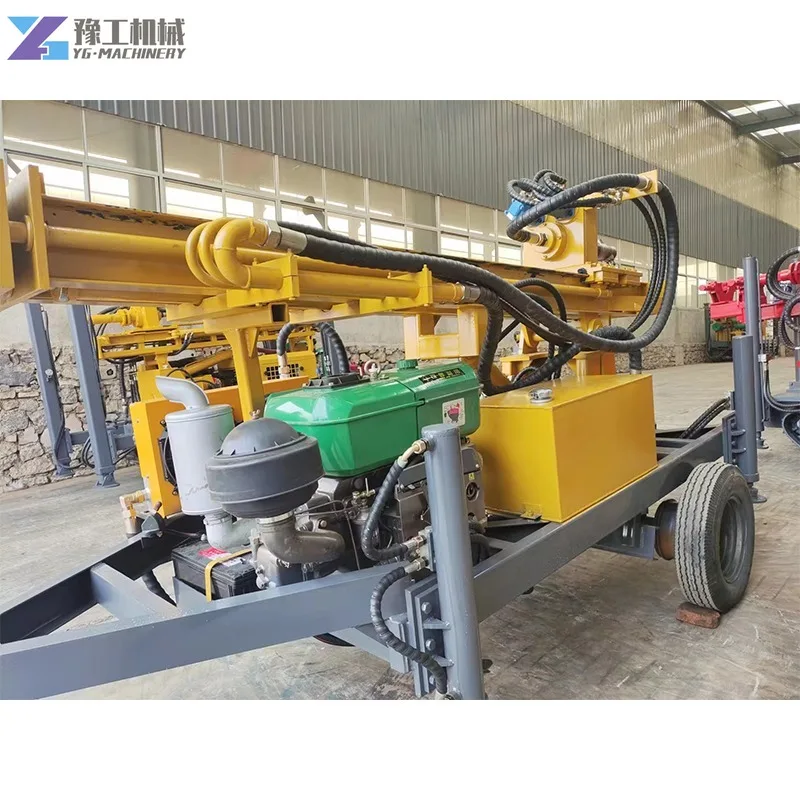 

100m 22hp Mine Drilling Rig Underground Deep Water Borehole Drilling Machine Trailer Mounted Pneumatic Water Well Drilling Rig