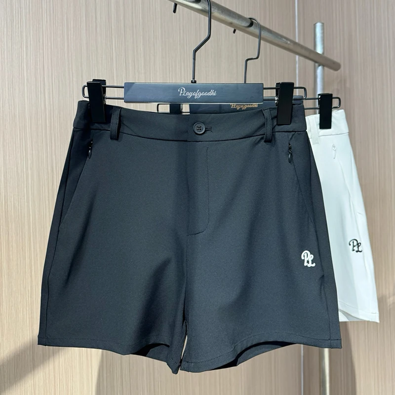 PL Sports Leisure Golf Shorts Women's Summer Solid High Waist Shorts Quick-drying Breathable Tennis Wear Thin Pants XS-XL