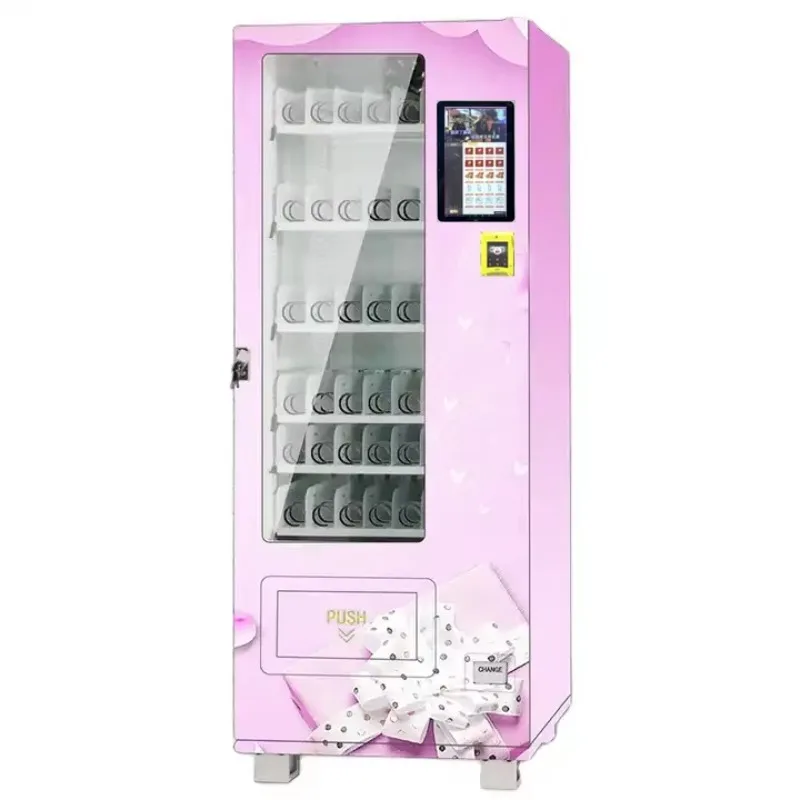 Wholesale Customized Mini Vending Machine 24 Hours Advertising Screen Popular Candy Snack Drink Combo Vending Machine Customized