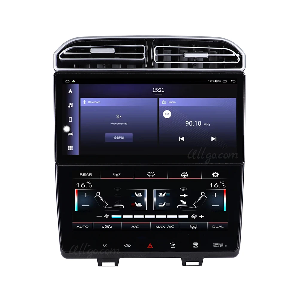 12 Inch Android Car DVD for Ford Edge 2009-2014 + 10.25 Inch LCD Digital A/C Touch Display