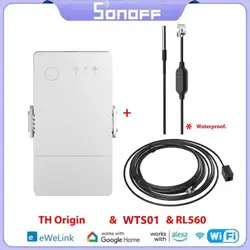 SONOFF TH Origin 16A 20A Temperature And Humidity Sensor Upgrade WiFi Smart Home Monitoring Support Alexa Google Home eWelink