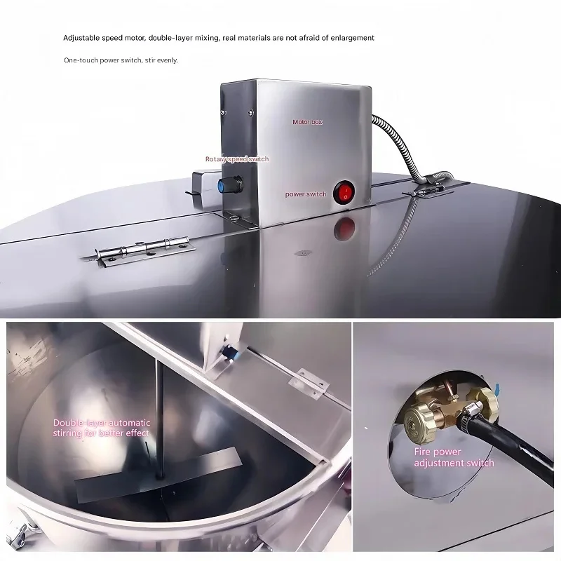 

Operated Popcorn Maker Semi Auto Stirring System With Serving Tray