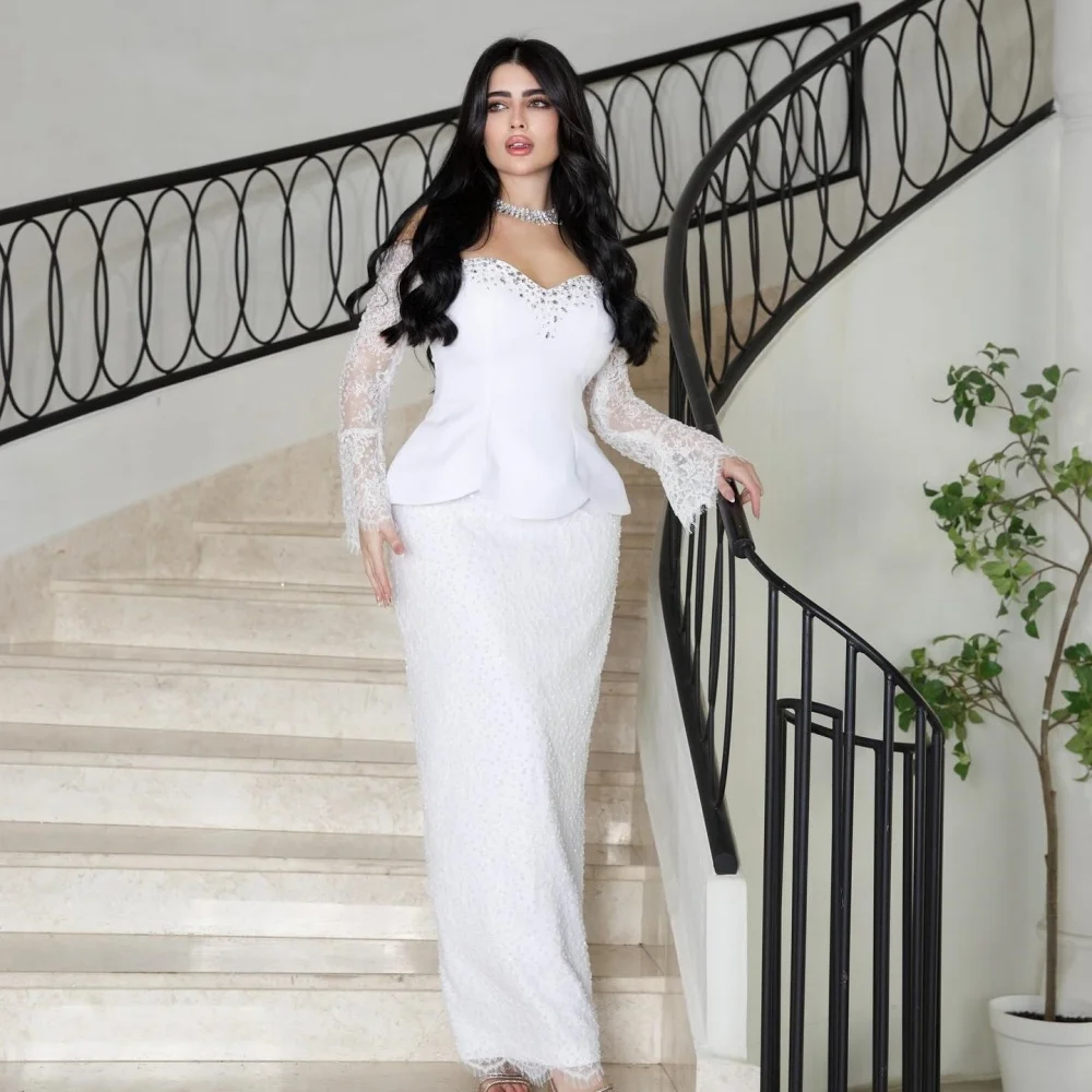 

Customized Grace Off-the-shoulder Wedding Prom Party Gowns Straight Long Dresses Bespoke Occasion Elegant Evening Gowns