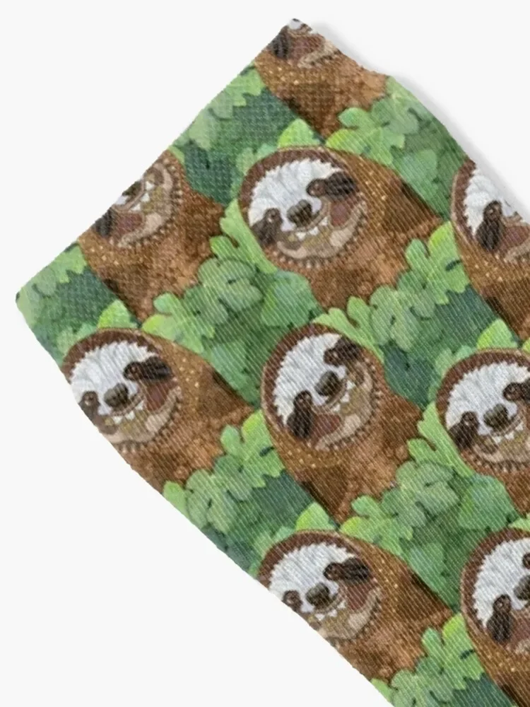 Happy Sloth Socks designer warm winter Socks uomo donna