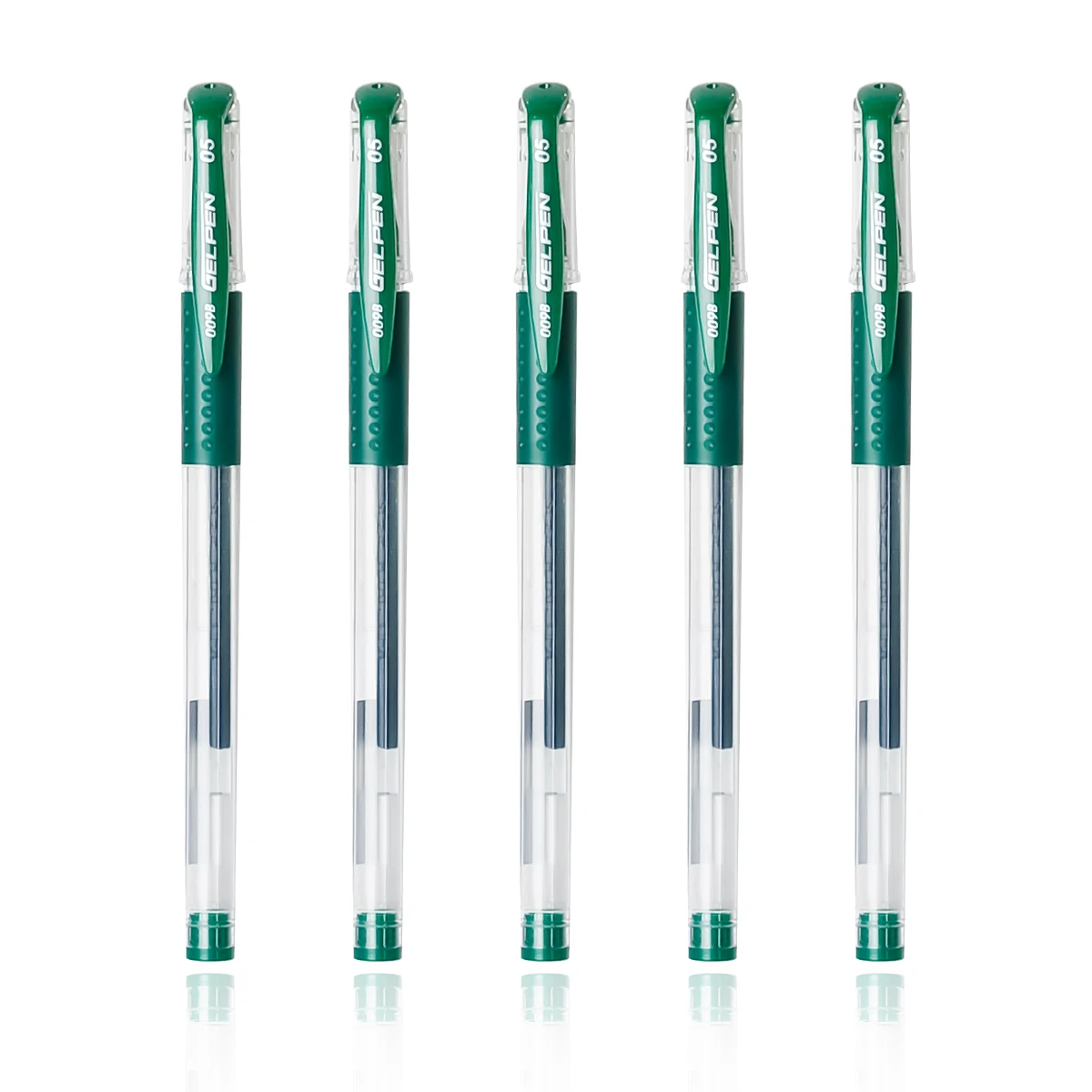 Caneta de tinta líquida neutra verde, escrita suave, diário de assinatura, uso de escritório, gel 0,5mm, 3 pcs, 6pcs