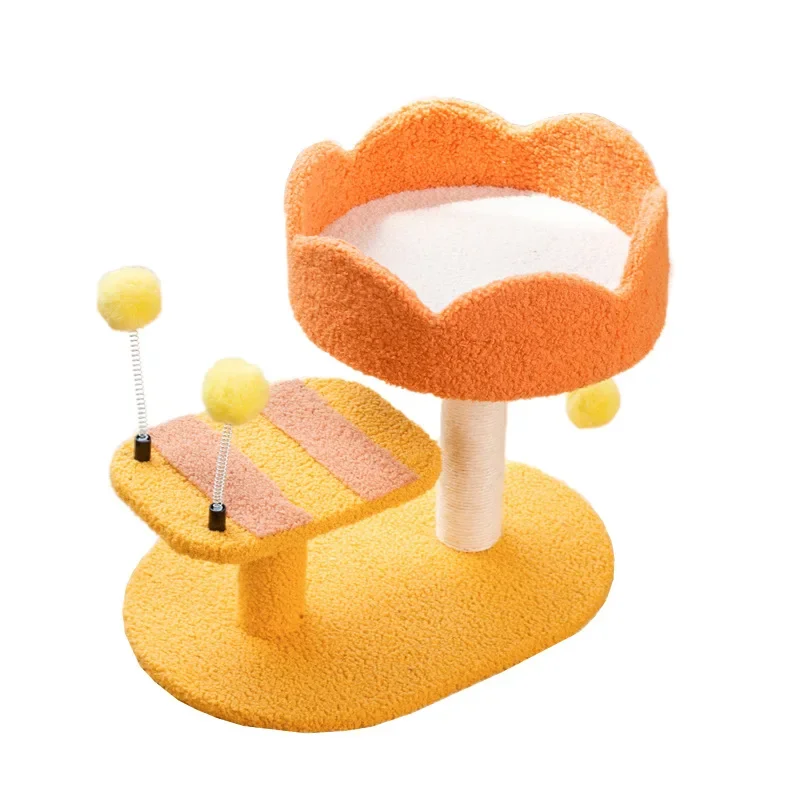 

Маленькая рамка в виде пчелы для скалолазания, сизальная Когтеточка для кошек, игрушки для домашних животных, удобное плюшевое гнездо Тедди, устойчивое и не воняет