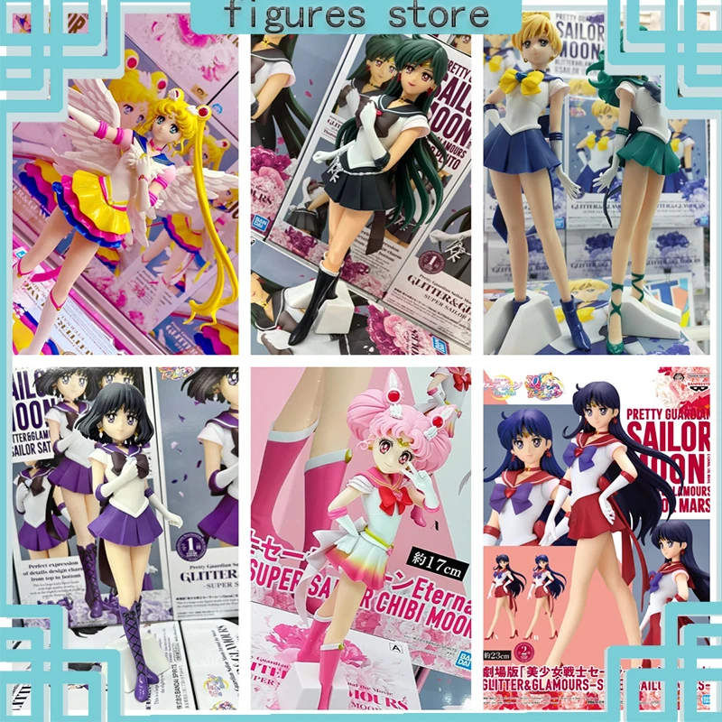 

All Series Bandai Banpresto Glitter Glamours SUPER SAILOR MOON Mars Mercury Jupiter Venus NEPTUNE URANUS Action Figure Model Toy