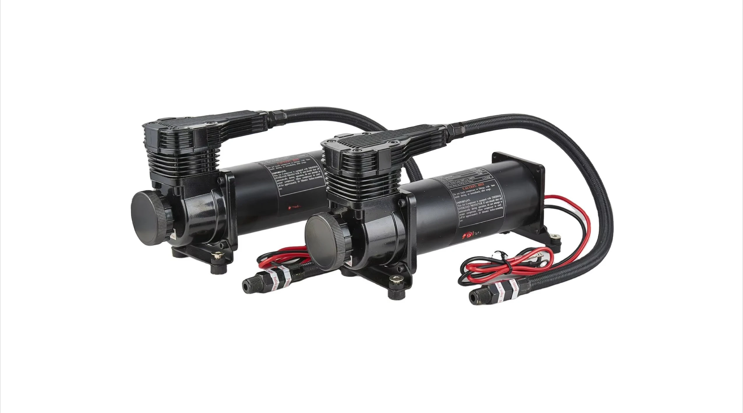 3.5 Dual Air Suspension Compressor Car 200PSI Air Pump 12v Metal Black R-Car Compressor