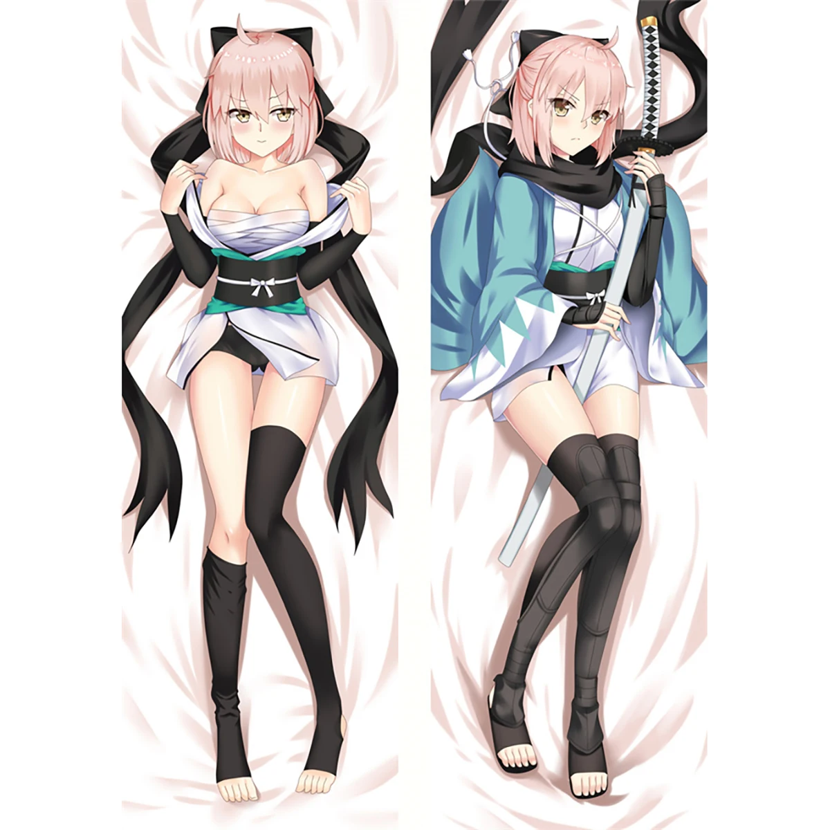 

60X180CM 2WAY Dakimakura Anime Okita Sōji Fate Double Sided Print Life-size Body Pillow Cover