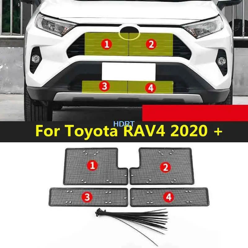 

Accessories Front Grille Insect Net Screening Insert Mesh Decoration Protection Covers Trim For Toyota RAV4 2020 + Car Styling