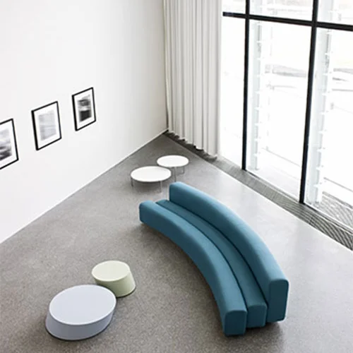 Modern Extendable Fabric Customized Irregular-shaped Sofa Set For Villa Living Room Hotel Lobby Leisure Company Reception Curved