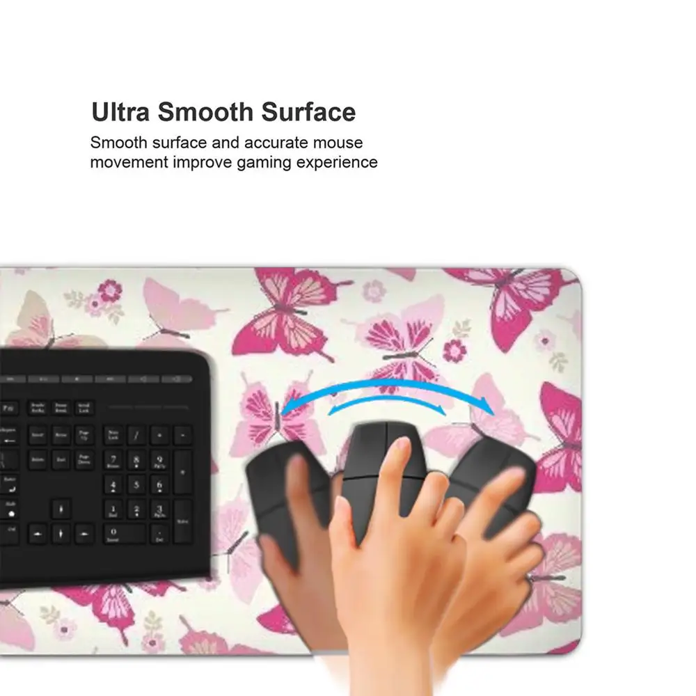 Butterfly Mouse Pad Mouse Pad Desk Mouse Pad Cute HD Desk Pad Extended Gaming Keyboard Mats Large XXL Gamer Mousepad 90x40