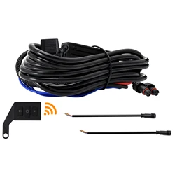 Motorcycle Wiring Harness Kit, 300W 16 AWG Waterproof Connector Wiring Harness Kit Motorcycle Spotlight Wiring Harness Kit