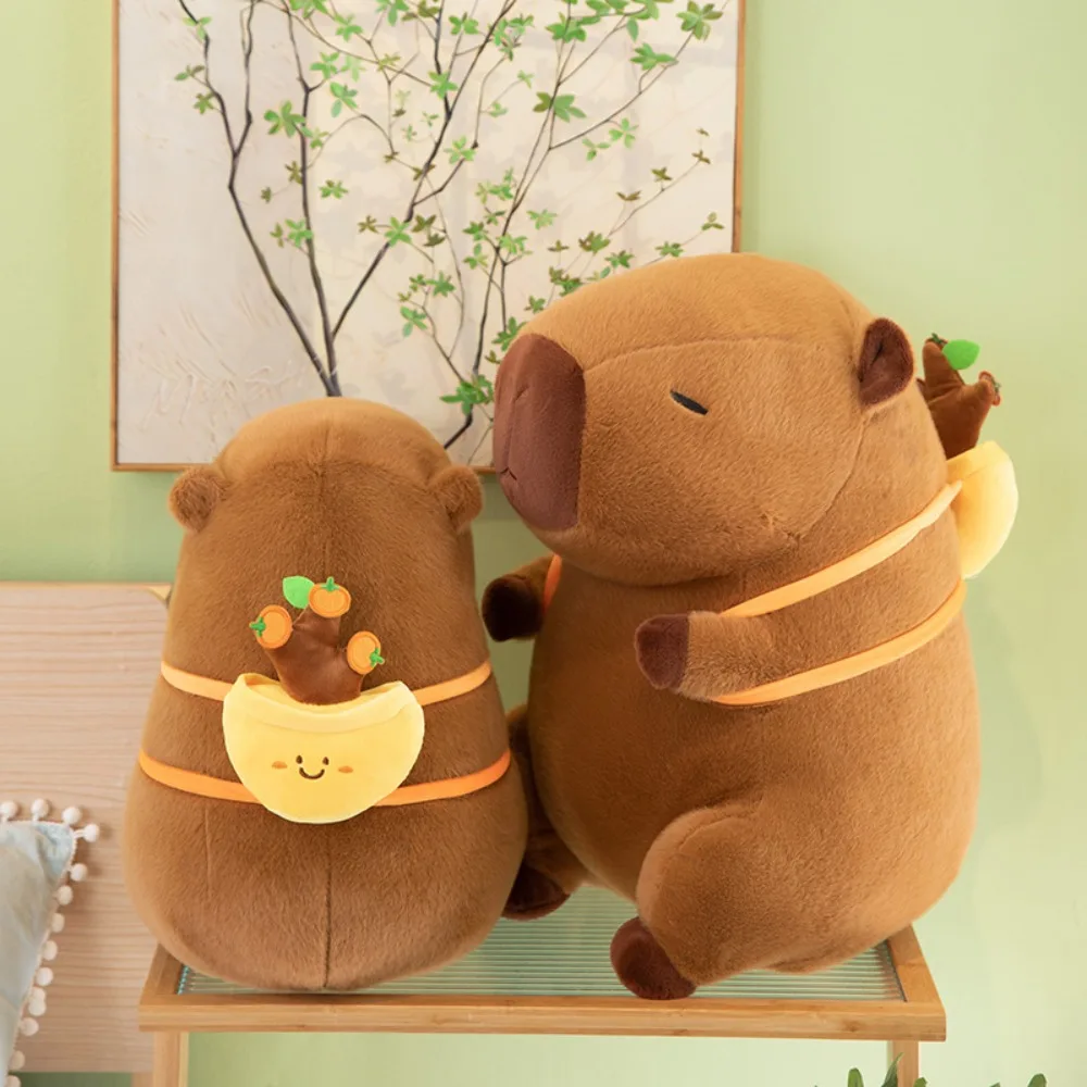 

Cute Wealth Tree Capybara Plush Doll Stuffed PP Cotton Simulation Capybara Toy Soft Animal Stuffed Capybara Doll Children's Day