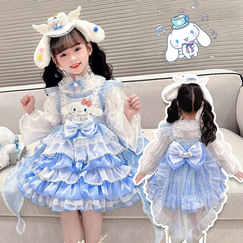 

Cinnamoroll аниме платье Лолиты кавайная юбка принцессы с рюшами многоуровневый праздничный костюм для девочек идея подарка на Хэллоуин