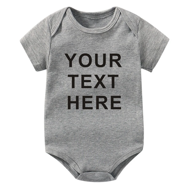 Gepersonaliseerde baby romper aangepaste foto naam baby bodysuit korte/lange mouw uw tekst hier peuter jumpsuit geschenken aan baby's