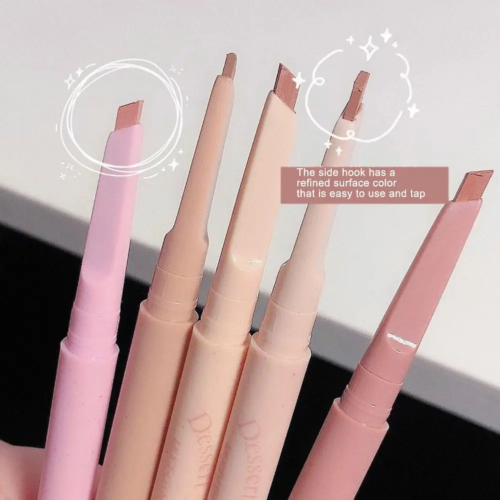 MUGE LEEN Milk Matte Smooth Lip Liner ปากกาลิปสติกติดทนนาน Waterproof Lip Stick ดินสอ Nude Pink Lip Tint Lipliner แต่งหน้า