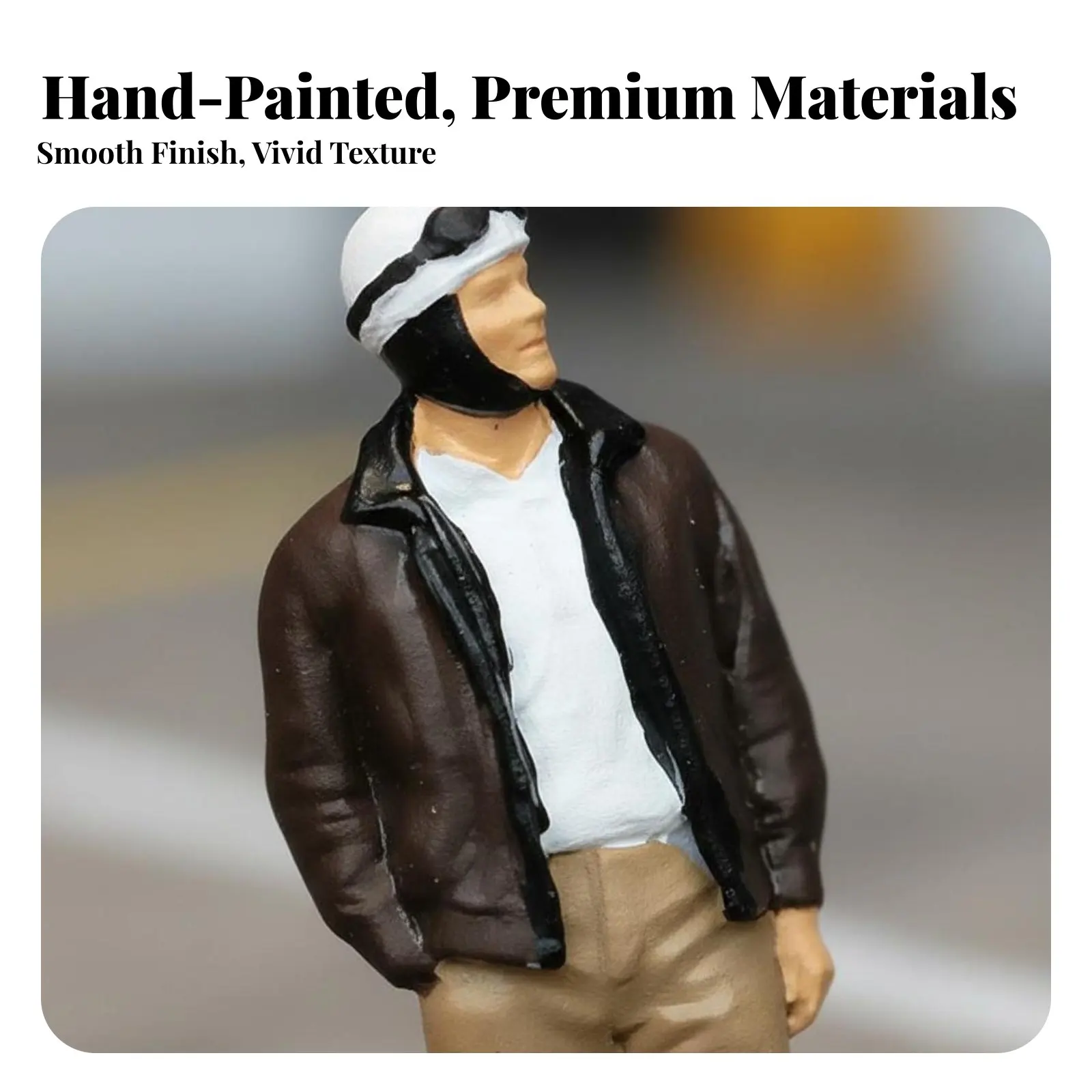 

1:64 Proportion Human Model Highly Detailed Model Car Display Scene Figure Miniature Airman Figurine Hand Painted 1:64 Scale