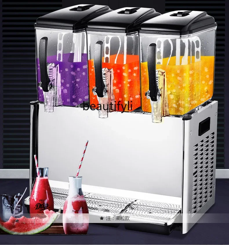 Drinking Machine Commercial Hot and Cold Three-Cylinder Soy Milk Mixing Cold Drink Machine Stall Buffet Plum Juice Drink Blender