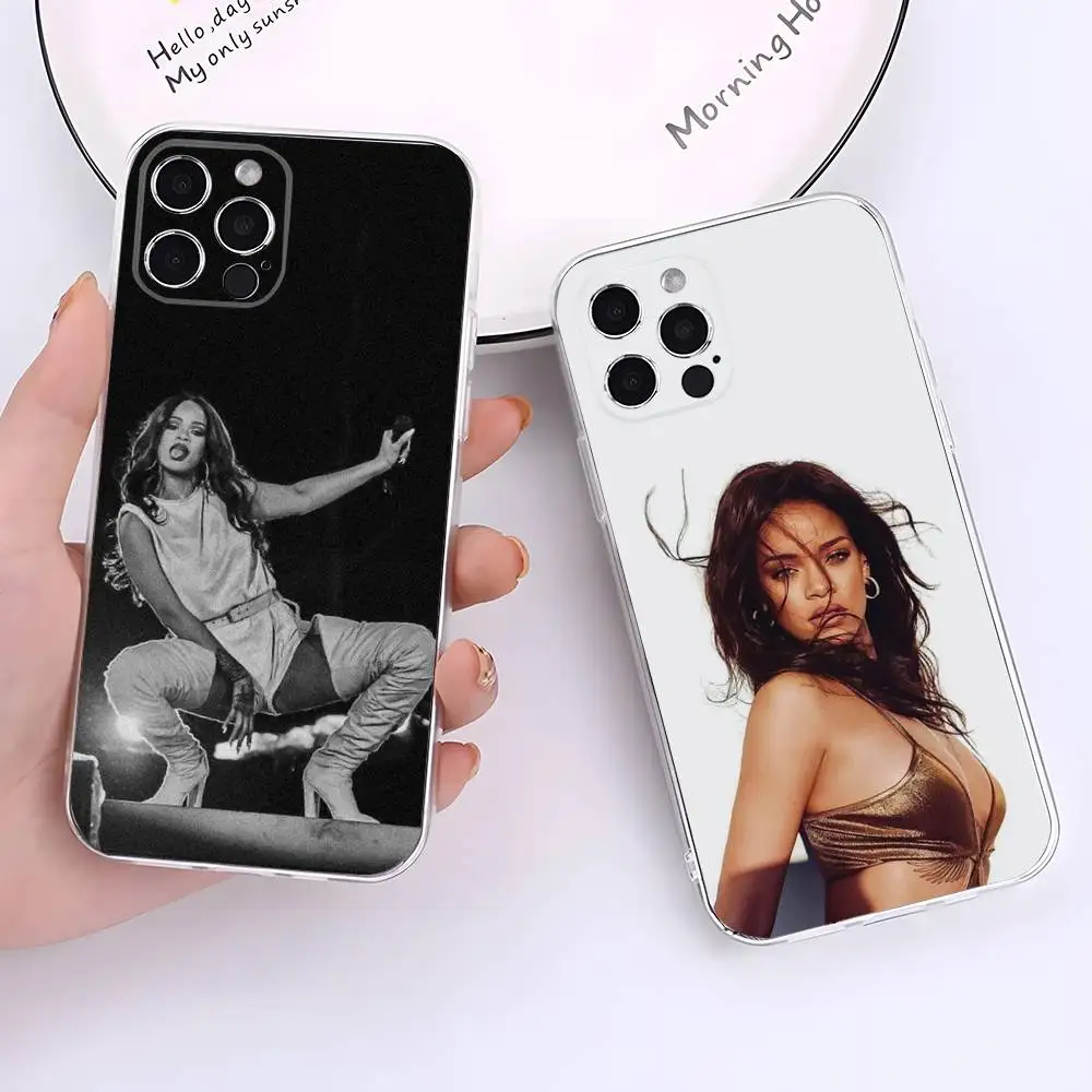 

Singer R-Rihanna Phone Case For iPhone 17,16,15,14,13,12,11 Pro,Max,Plus,X,XS,XR,SE4,E Mini Transparent Soft Cover