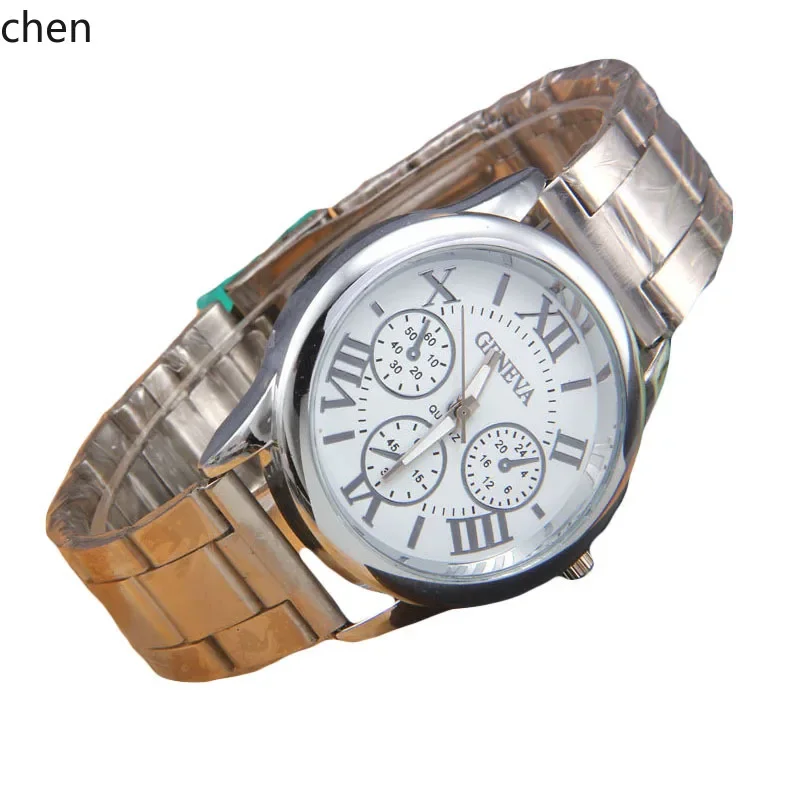 ZZ men and women steel belt watches, alloy steel belt women watches luxury reinforced glass mirror