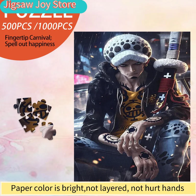 

500-, Paper Jigsaw Puzzle, Jigsaw Puzzle, Large Jigsaw Puzzle, Adult Jigsaw Puzzle (1pc Trafalgar Law, Urban Rainy Night, Tren