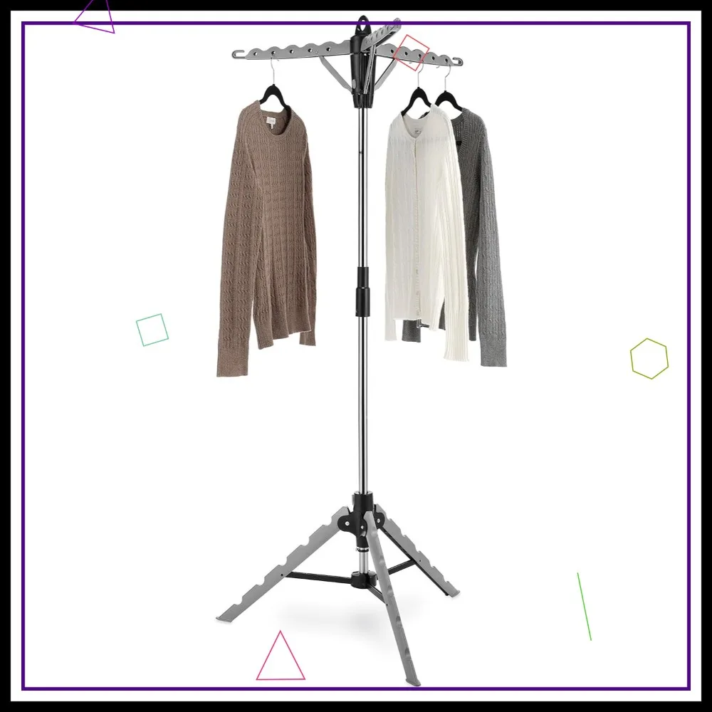 

Portable Tripod Garment Drying Rack - Holds 36 Items, Foldable for Easy Storage, Perfect for Small Spaces & Laundry Day