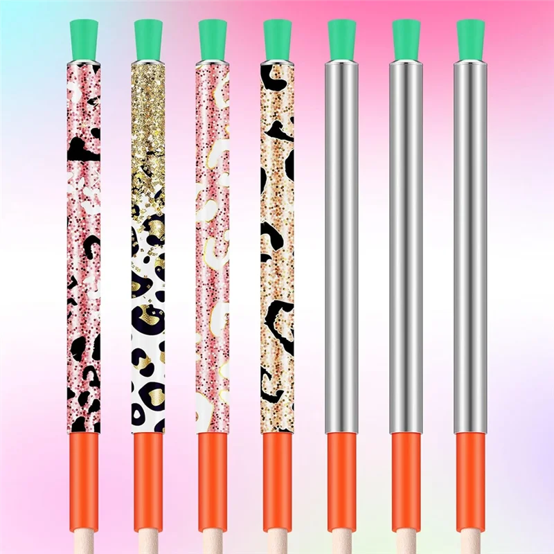

NEW-Epoxy Glitter Pen Swivel Pen Attachment Set Silicone Plug Silicone Pen Caps Tools For DIY Glitter Pen