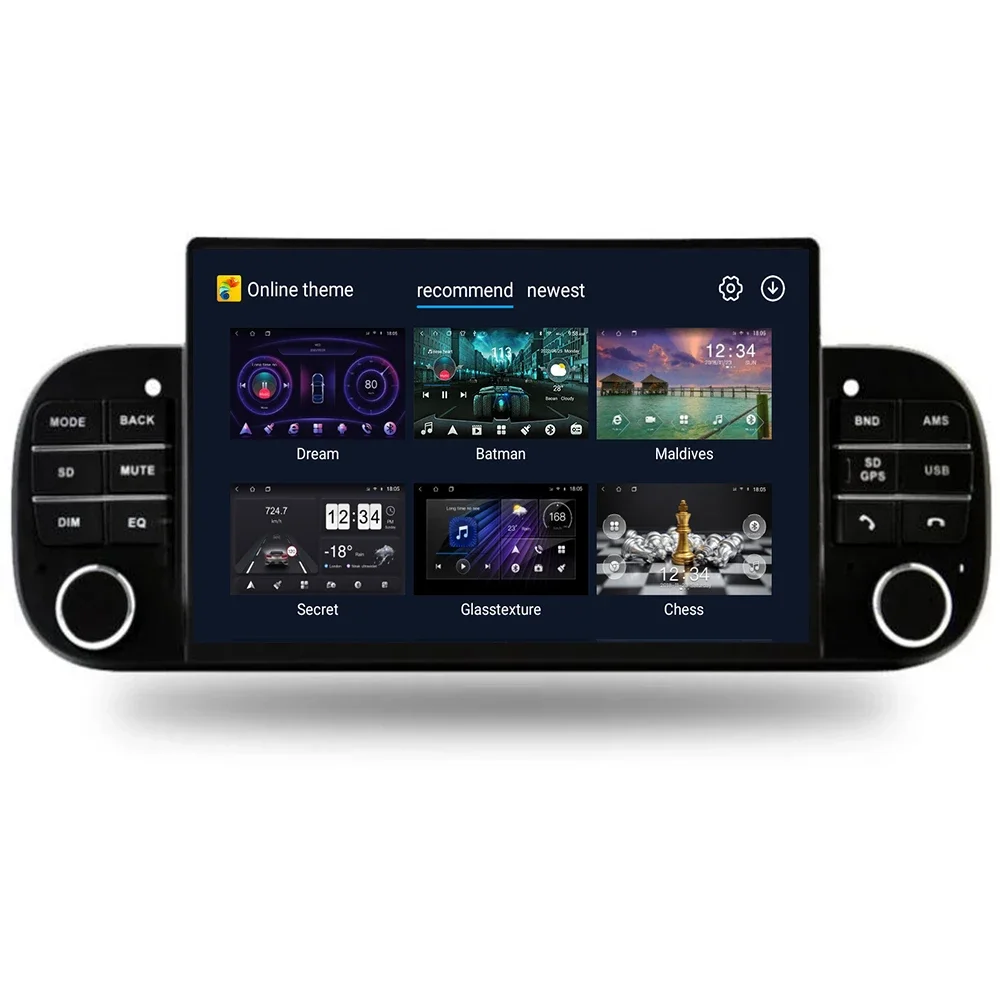 Android auto Headunit 1DIN dla fiat panda Radio samochodowe z androidem odtwarzacz multimedialny GPS inteligentny system samochodowy IPS ekran 48EQ WIFI 5G