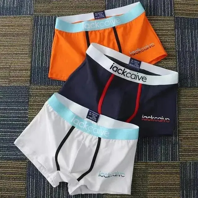 3Pcs Männliche Höschen Baumwolle männer Unterwäsche Boxer Atmungsaktiv Mann Boxer Gedruckt Unterhose Bequeme Shorts Männer Unterwäsche M-3XL
