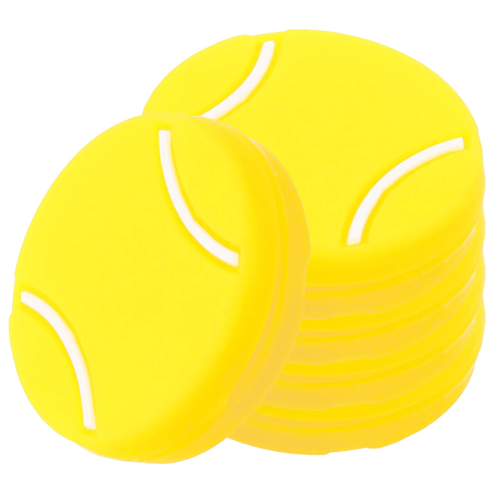 

5 Pcs Tennis Racket Vibration Dampener Silica Gel Yellow Silicone Tennis Accessories Racquet Dampener