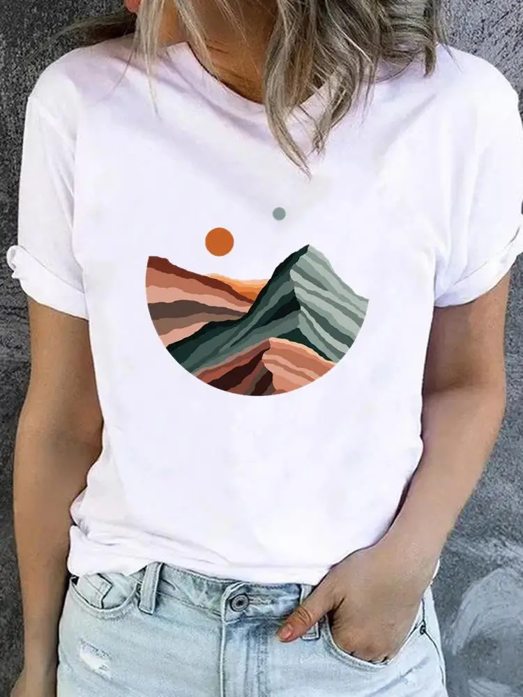 Graphic T-shirt Ladies Print T Shirt Short Sleeve Clothes Women Lip Trend 90s Lovely Style Clothing Fashion Basic Tee Top