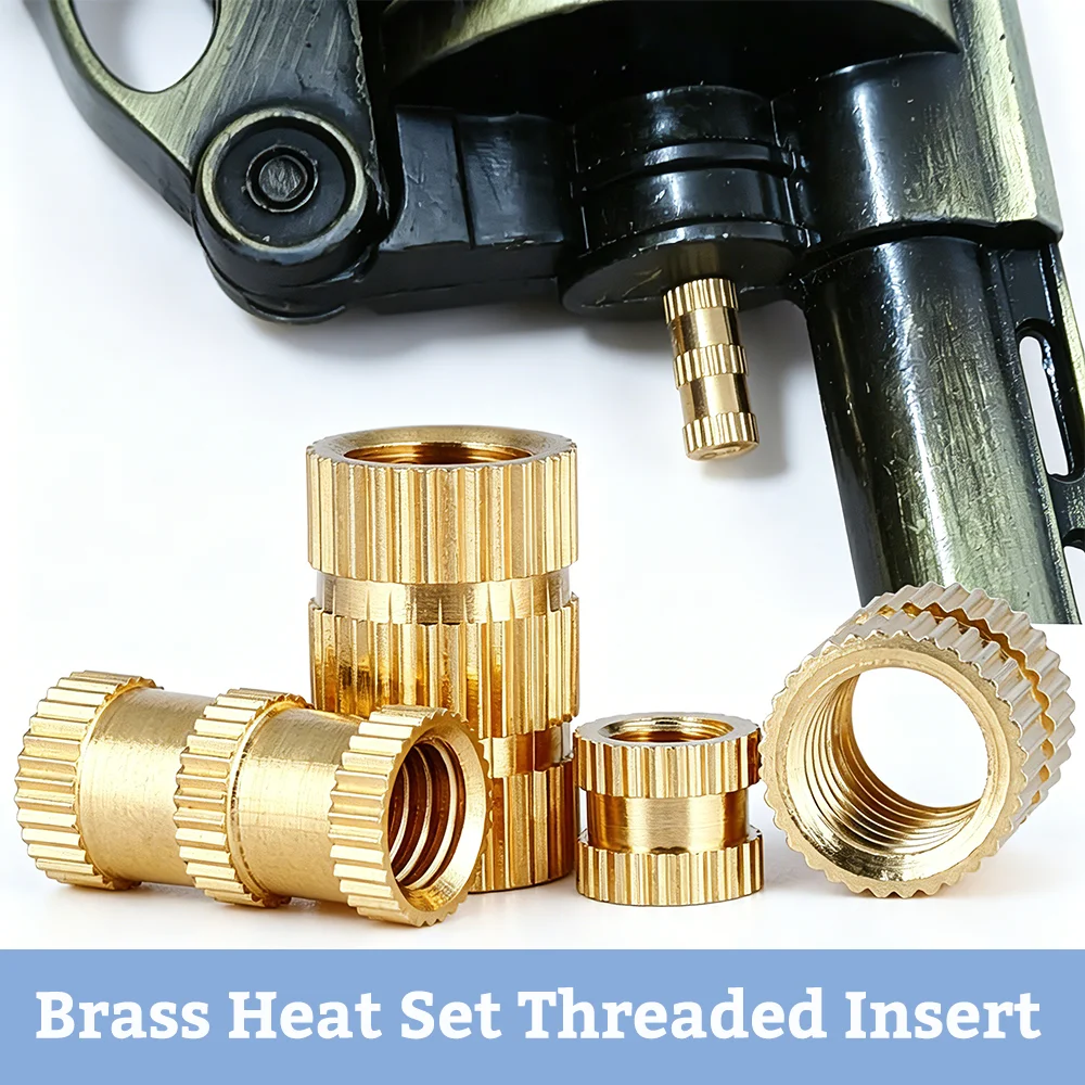 300/100pcs Premium Brass Threaded Inserts M3 M4 M5 M6 Female Knurled Metric Insert Nuts Heat Set Inserts for Plastic 3D Printing