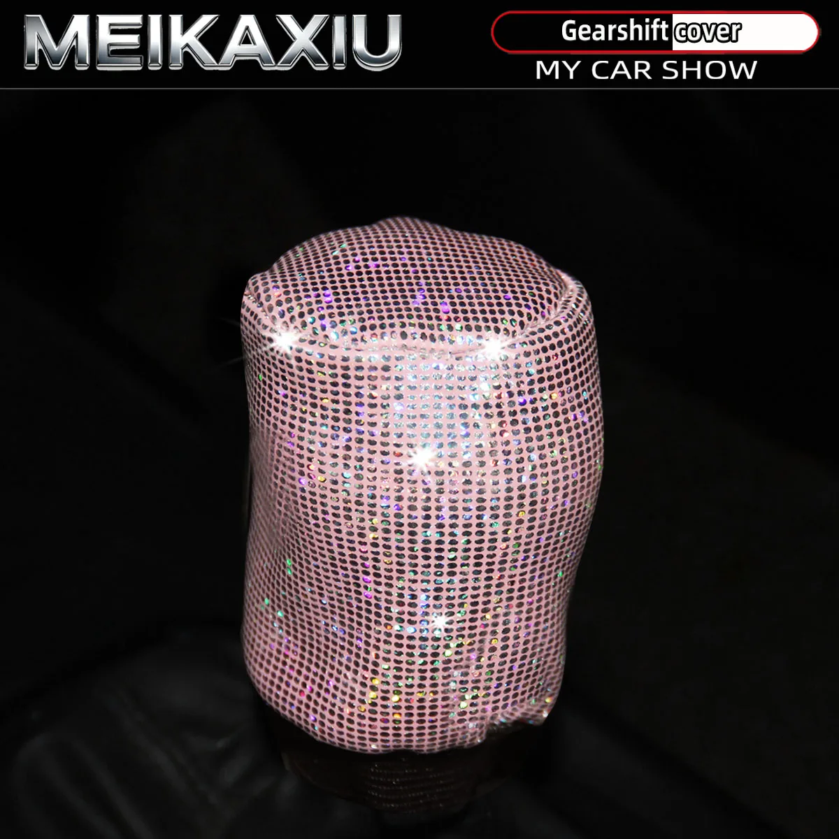 Glänzende Leder-PU-Leder Blingbling Auto-Schalthebel-Staubschutz-Abdeckung Schalthebel-Abdeckung Auto-Dekorationsartikel Damen-Accessoire