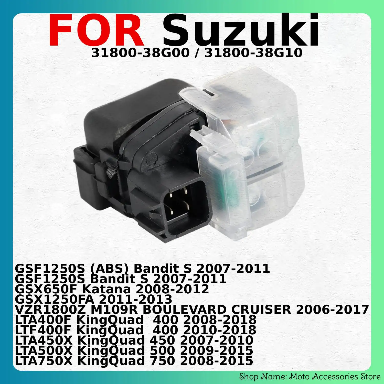 Motorcycle Starter Relay Solenoid For Suzuki GSF1250S GSX650F GSX1250FA VZR1800Z LTA400F LTA450X LTA500X LTA750X KingQuad