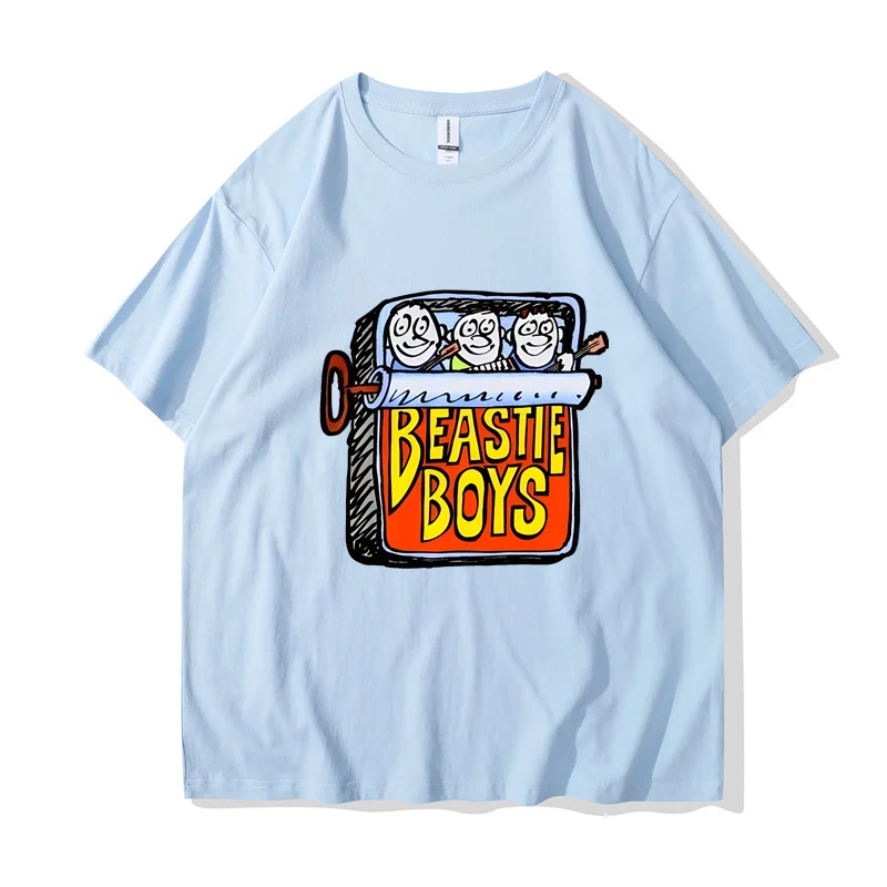 2024 Beastie Boys hip hop music casual  round neck trendy T-shirt cotton  men\'s T-shirt new T-shirt women\'s tops